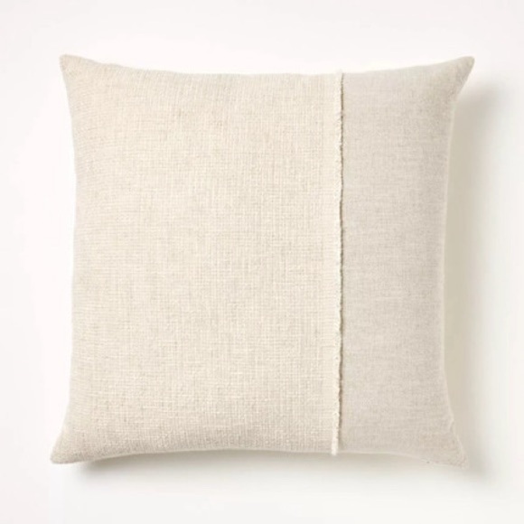NWT Oversized Pieced Cotton/ Linen Square Throw Pillow - Studio McGee - Picture 1 of 4